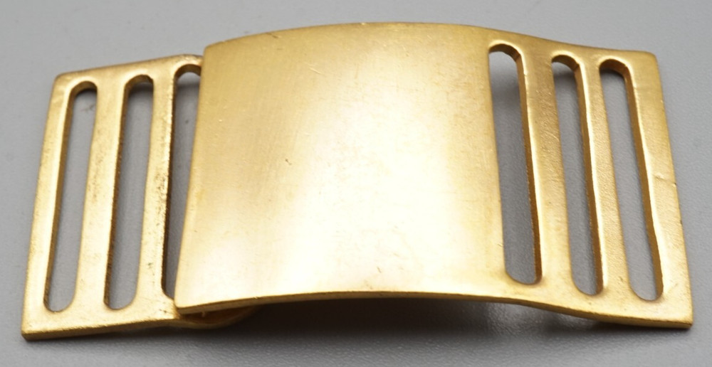 WWII Bronze Army, Navy, USMC Dress Size Belt Buckle by BB&B - TWO PARTS