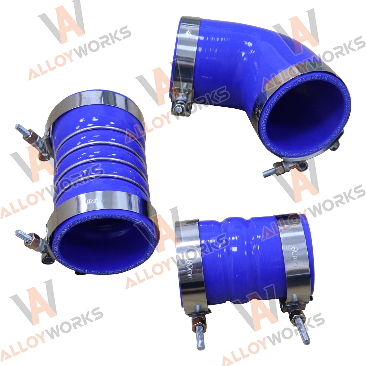 Silicone Hose Kit With Stainless Clamps For 06-10 GM 6.6L LBZ LMM Duramax