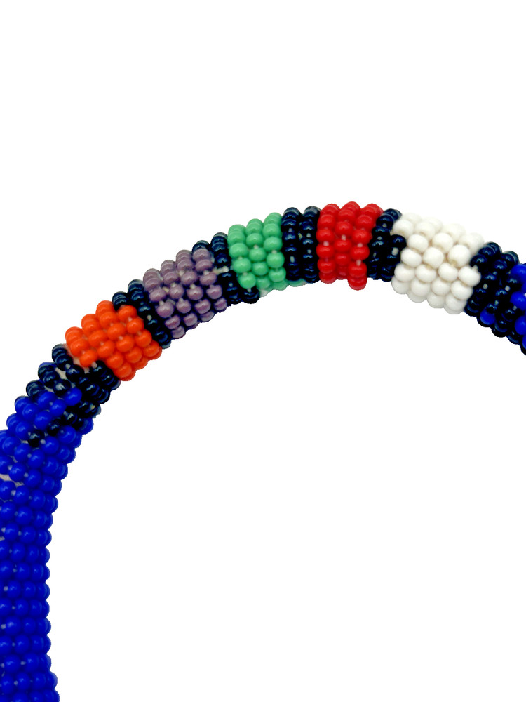 Multicolor Beaded Round Bangle – Stackable Boho Style With Vibrant Charm