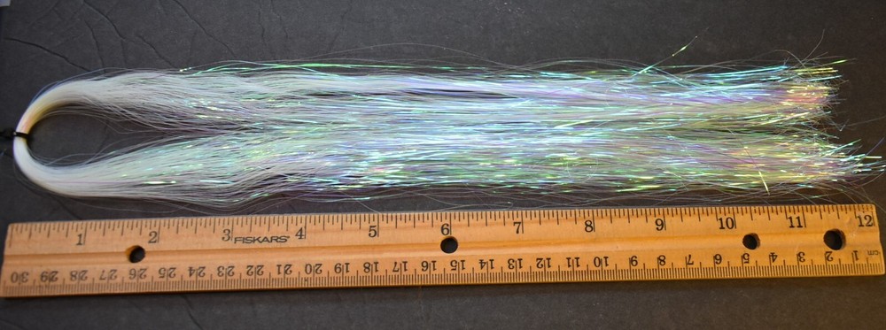 12"  Pearl  Hank Flashabou Fly Tying, 400 Strands