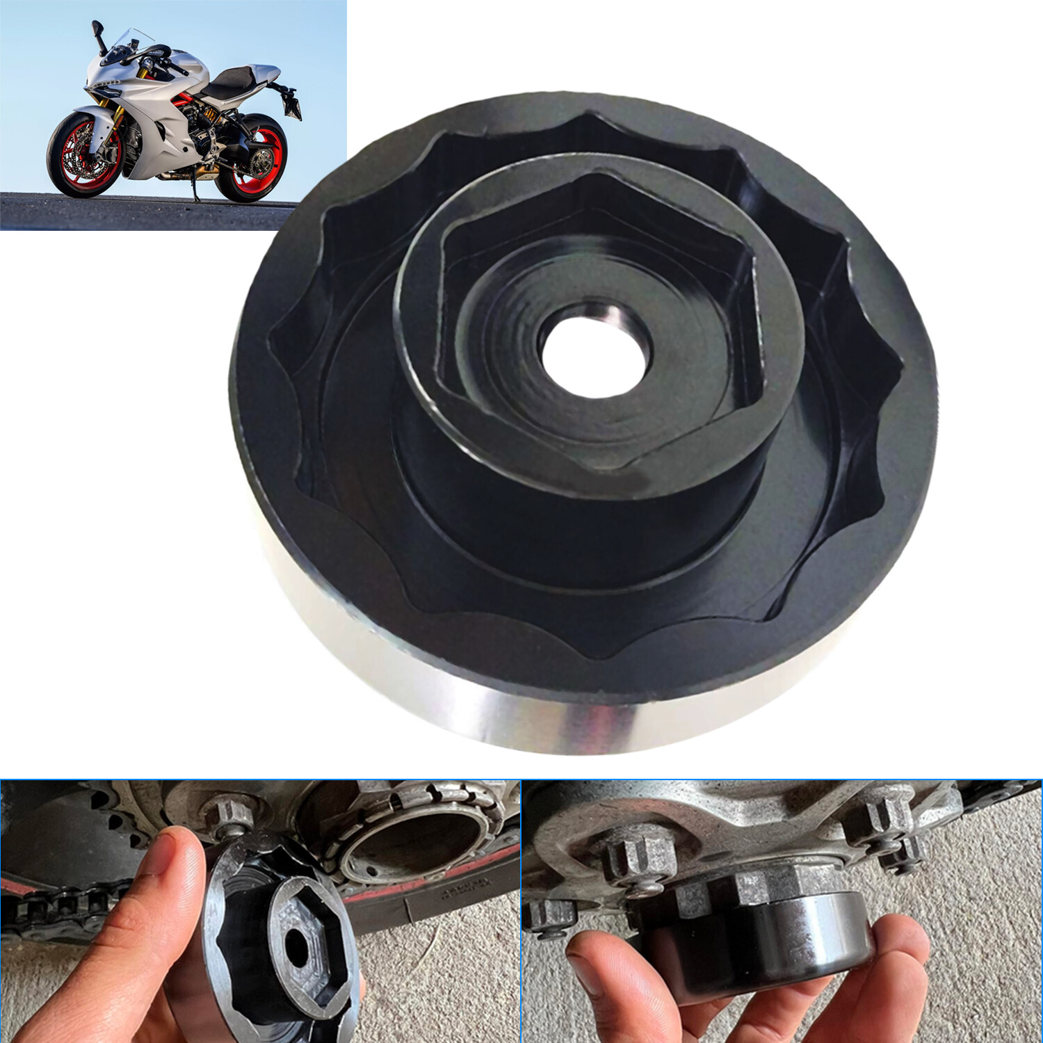 Front Rear Wheel Axle Nut Socket Tool for Ducati 1199 Panigale, Multistrada 1200