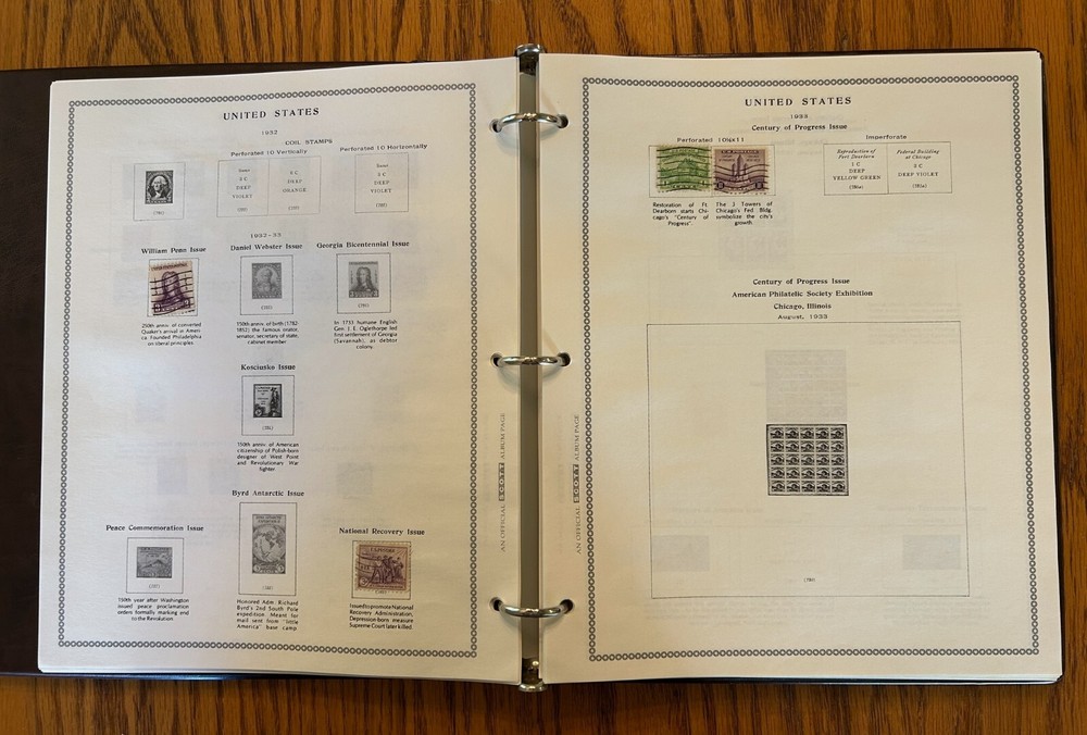 Scott Pony Express United States (US) Stamp Album 50+ Stamps Included 1893-1973