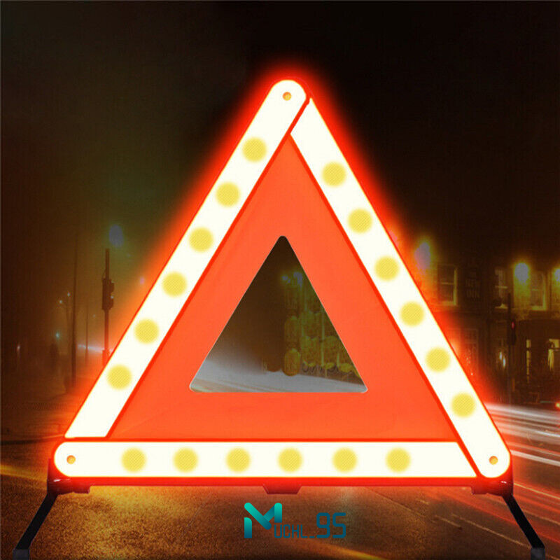 3PCS Car Emergency Warning Triangle DOT Approved Reflective Safety Roadside Kit
