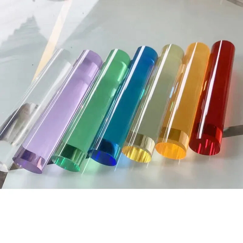 Colourful Solid Acrylic Plexiglass Round Rod Circular Bar Transparent PMMA