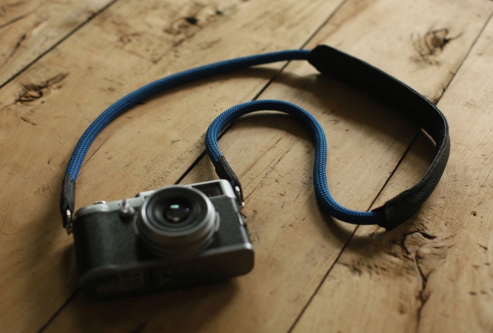 Windmup 10 mm Blue Climbing Rope Camera Strap with Shoulder Pad
