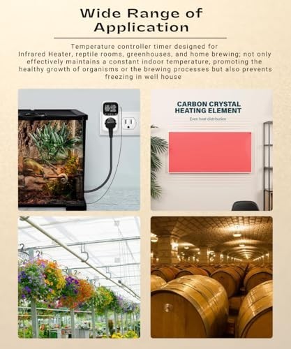 Backlit Digital Temperature Controller Thermostat Socket Plug with Timer