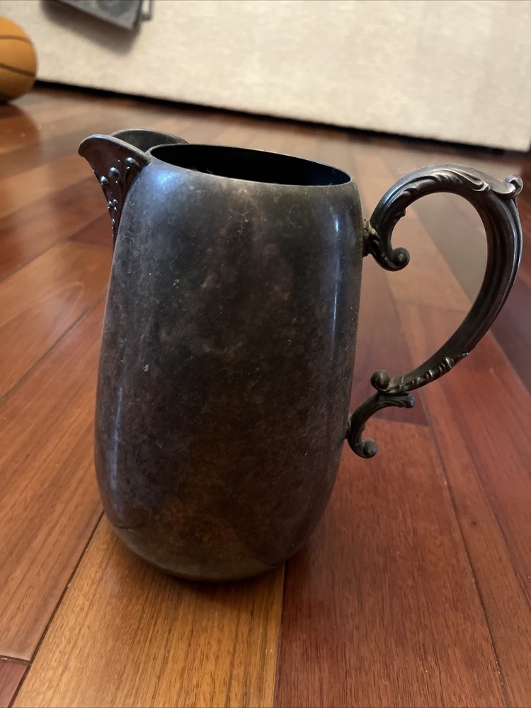 WM Rogers Silver Plated 917 With Guard Pitcher With Ornate Handle