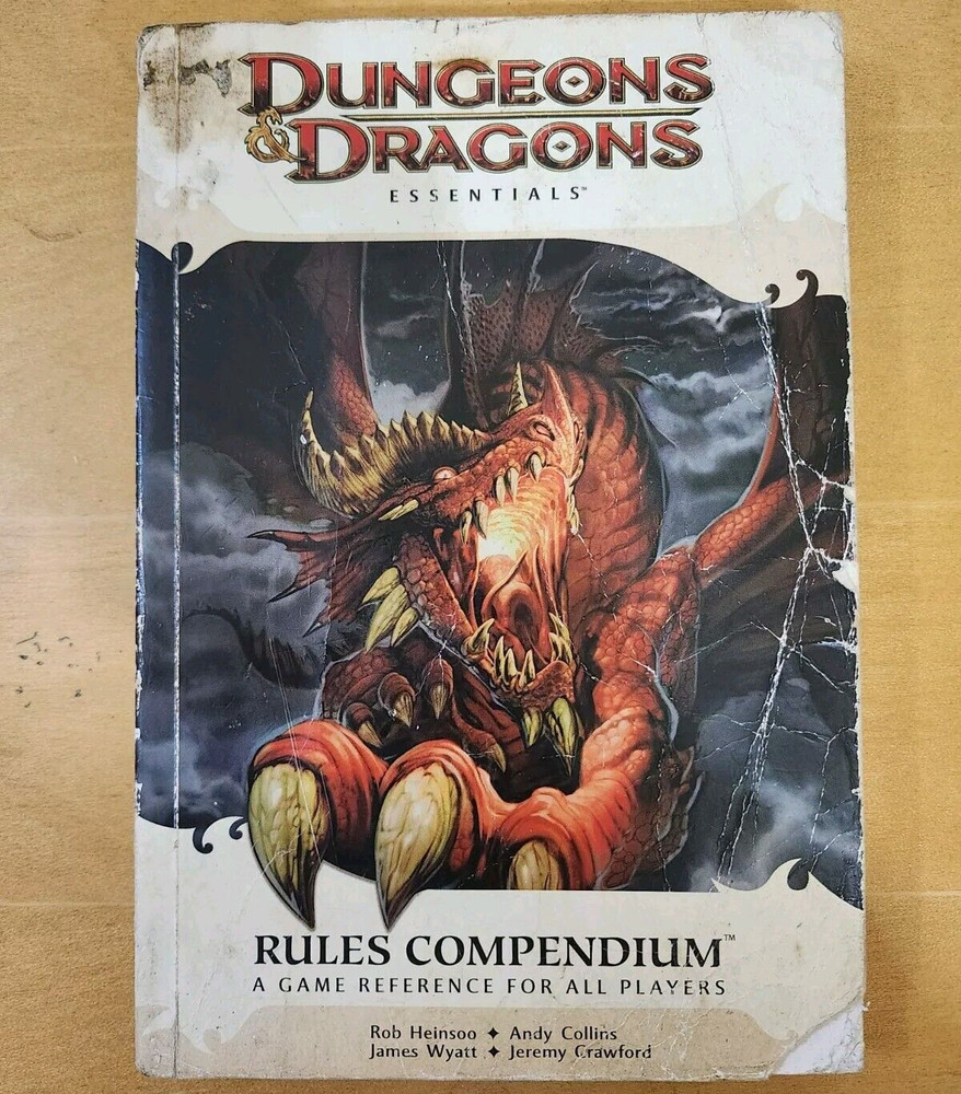 Dungeons & Dragons Essentials Rules Compendium Hardcover D&D 4e Worn