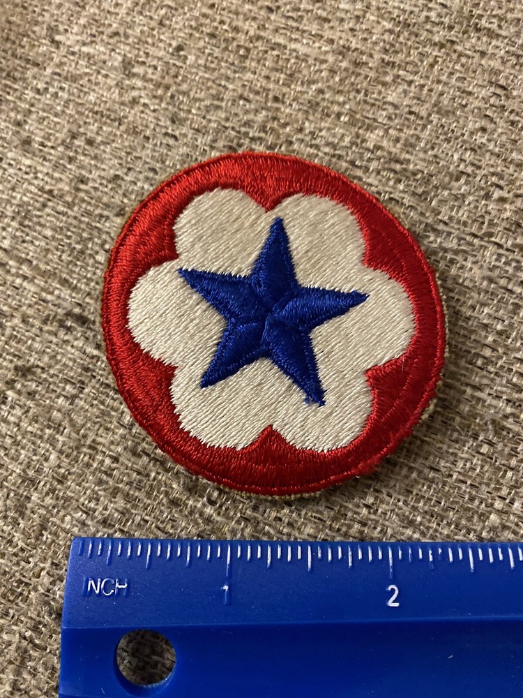 US Army Service Forces Patch Blue Star WWII INV7339