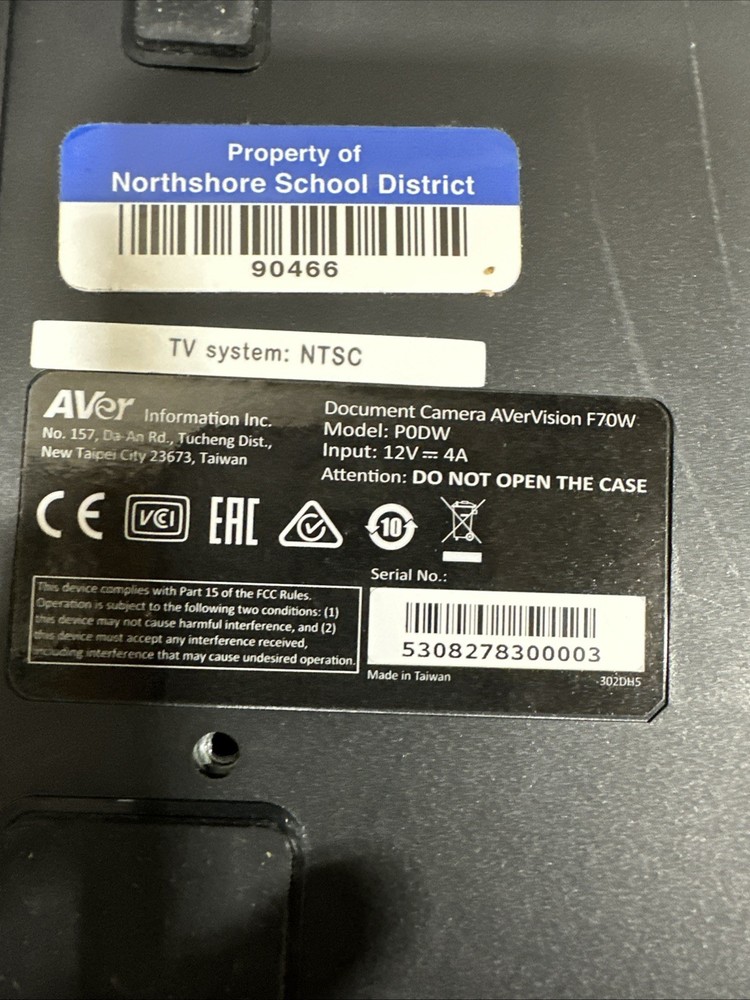 AVer AverVision F70W Wireless Document Camera Visual Presenter HDMI VGA USB