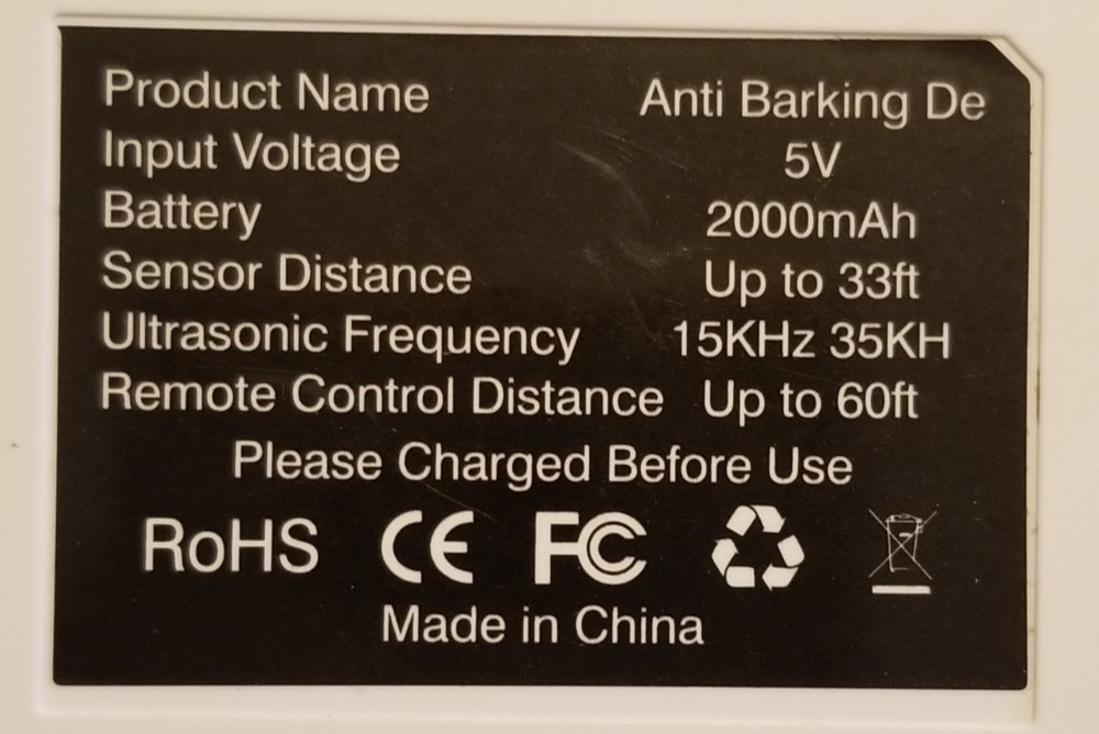 Dog Bark Silencer *COMES EXACTLY AS SHOWN*