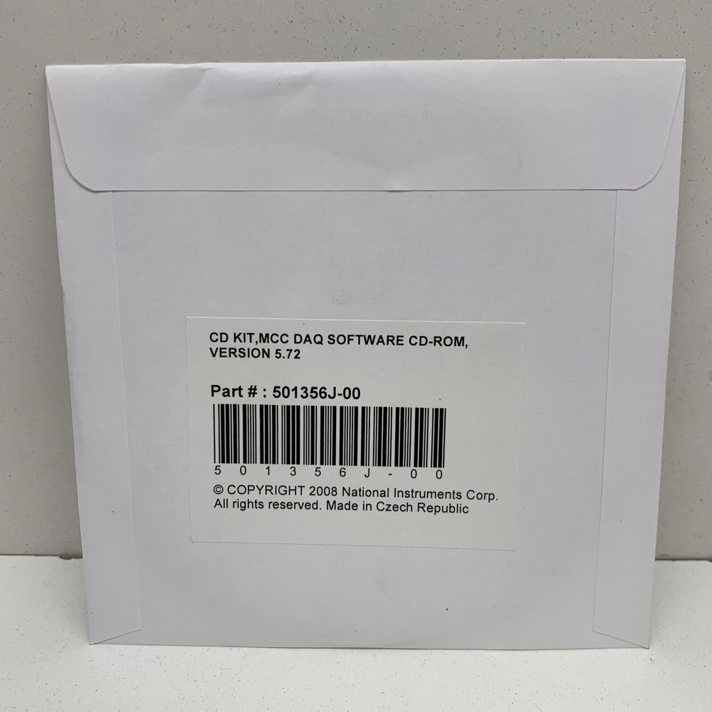 National Instruments 501356J-00 MCC DAQ Software CD-ROM CD Kit Version 5.72
