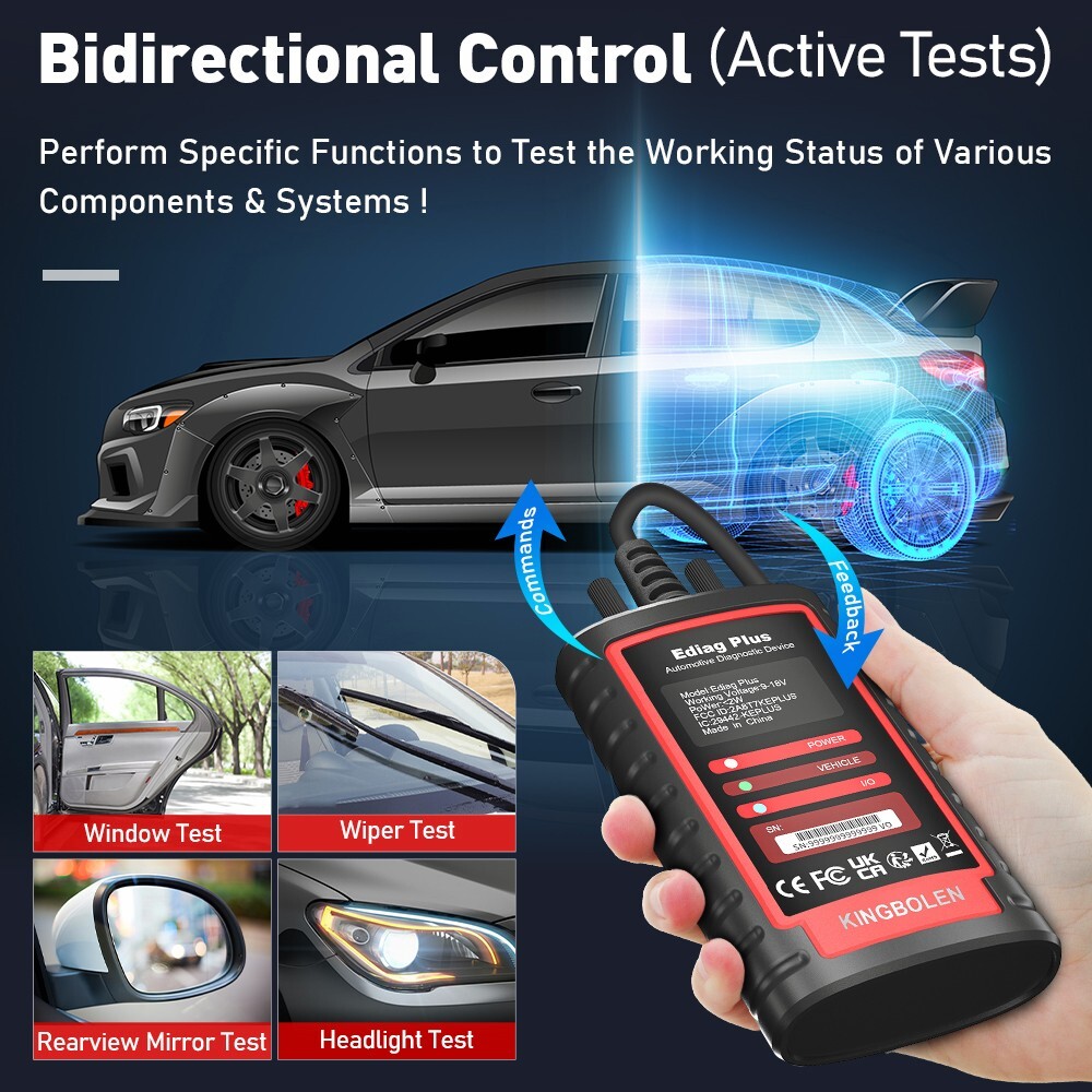 KINGBOLEN Ediag Plus OBD2 Scanner Car Diagnostic Tool IMMO Coding as Thinkdiag 2