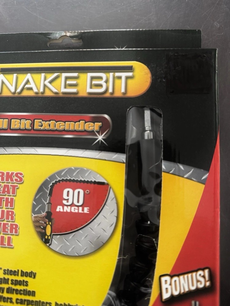 SNAKE BIT FLEXIBLE DRILL BIT EXTENDER /w BONUS RATCHET SCREWDRIVER/w BITS