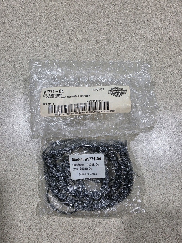 NOS Harley Davidson Earphone Kit 91771-04 #NV-402