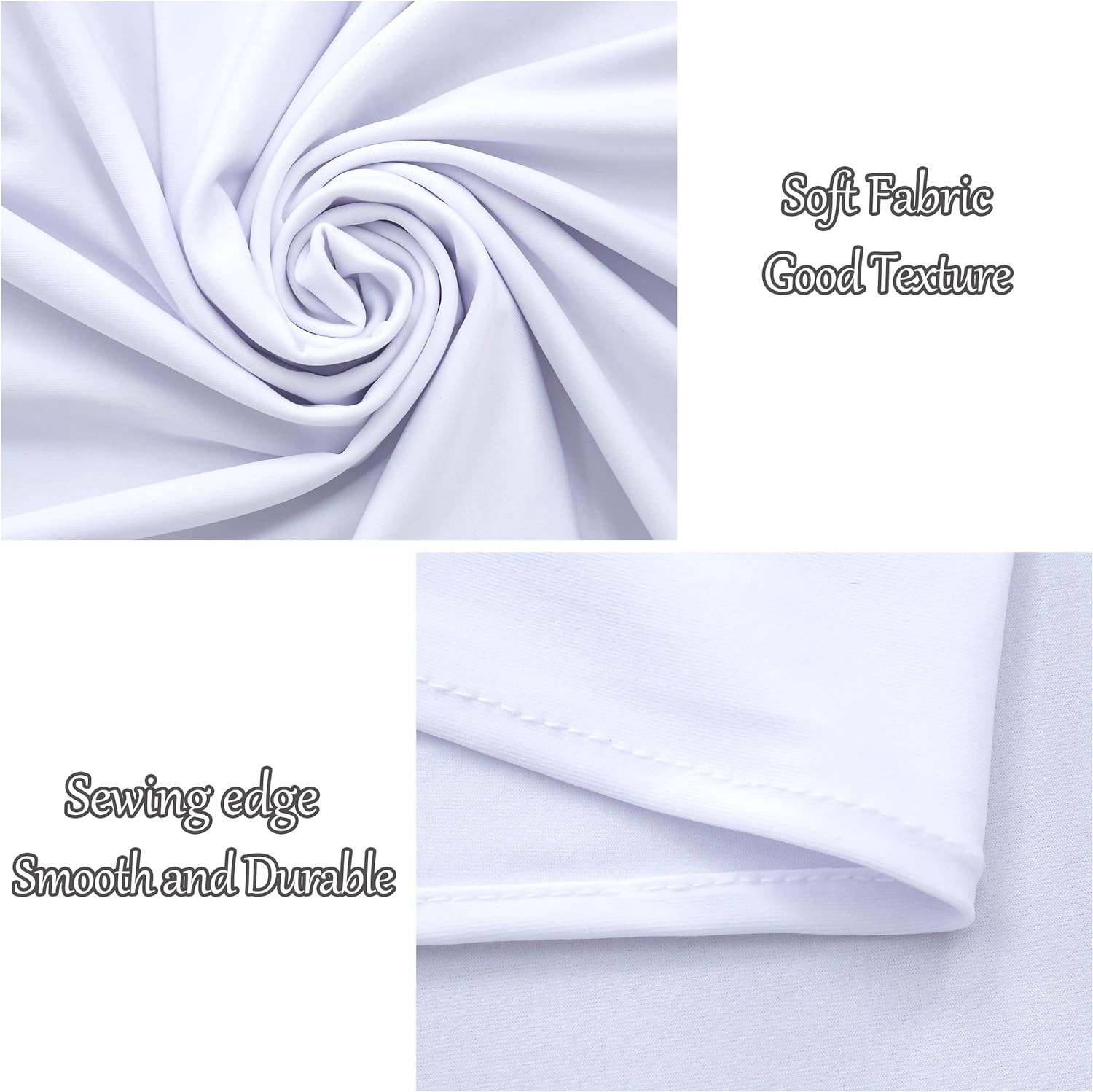10x10FT White Backdrop Curtains for Parties - 5x10FT 2pcs,
