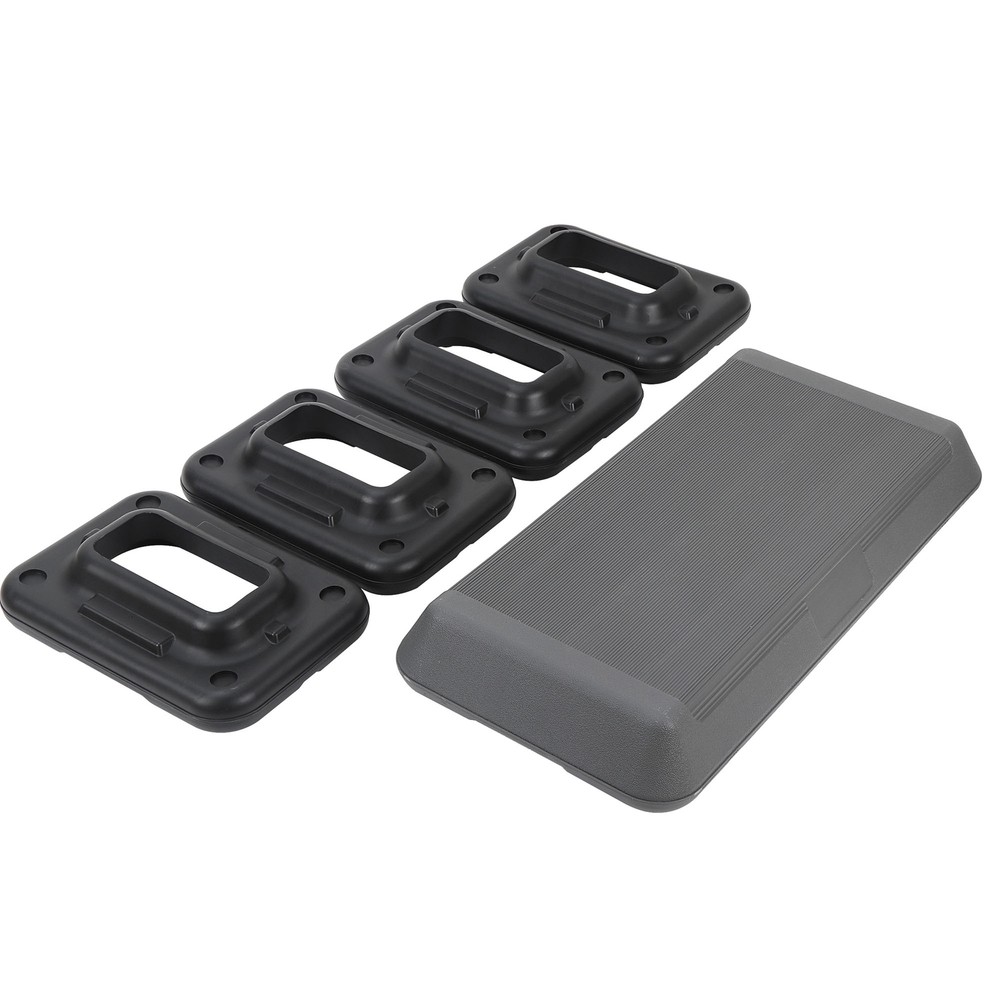 Aerobic Step Exercise Home Gym Workout Versatile Stepper w/ 3 Level Risers 28"