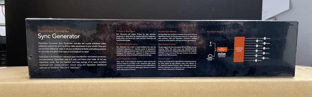 Blackmagic CONVOPENGSYNC OpenGear Converter Sync Generator NEW SEALED