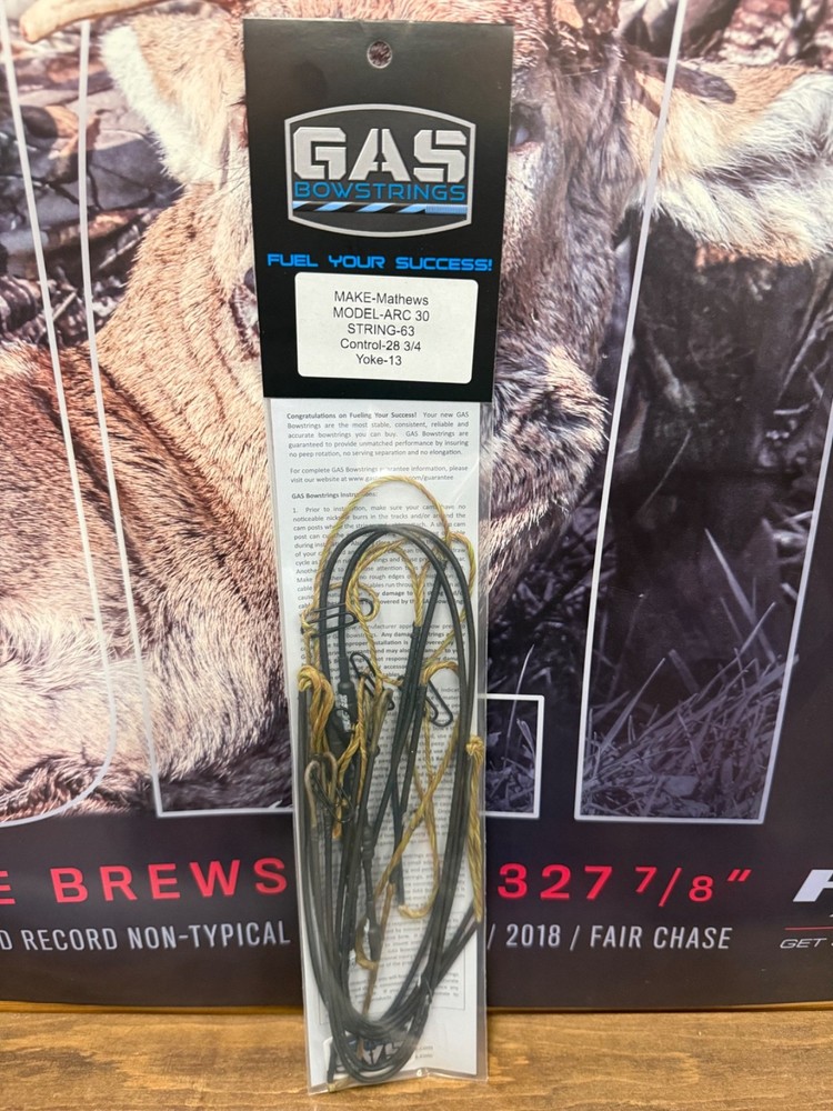 NEW Gas Mathews ARC 30 Bow Strings String COMPLETE SET Ghost Camo