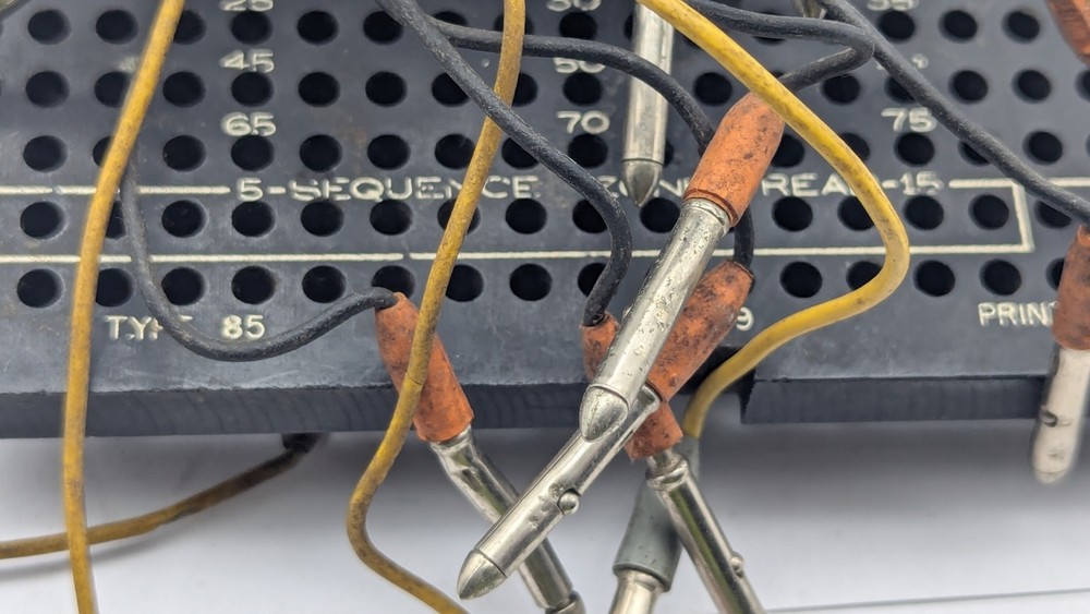 Vintage IBM 601059 MACHINE Plugboard Control Panel FOR DISPLAY