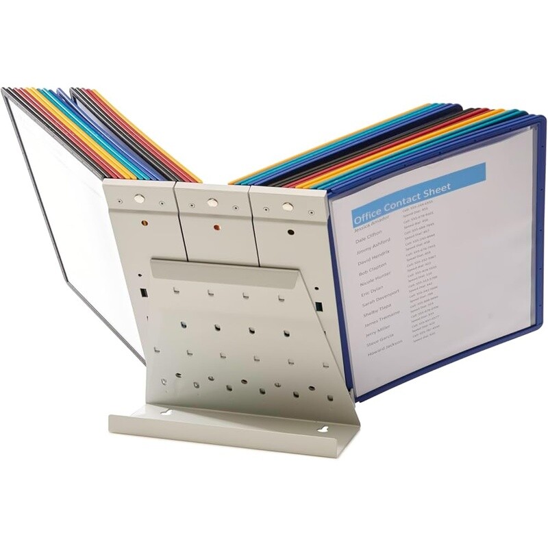 Pocket Reference System 20-Sheet Display Organizer Sturdy Expandable Storage New