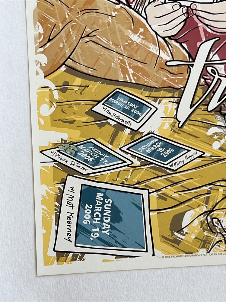 Train Mat Kearney Original Fillmore Concert Poster