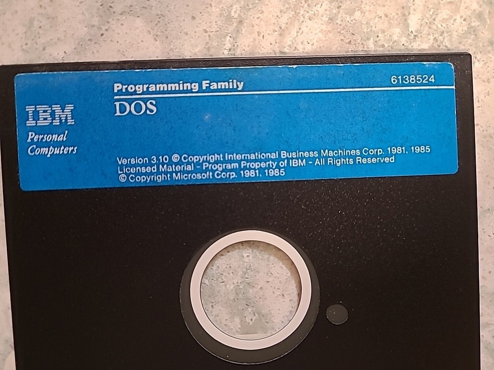 Untested IBM DOS Programming Family Floppy #6138524 & #6138528