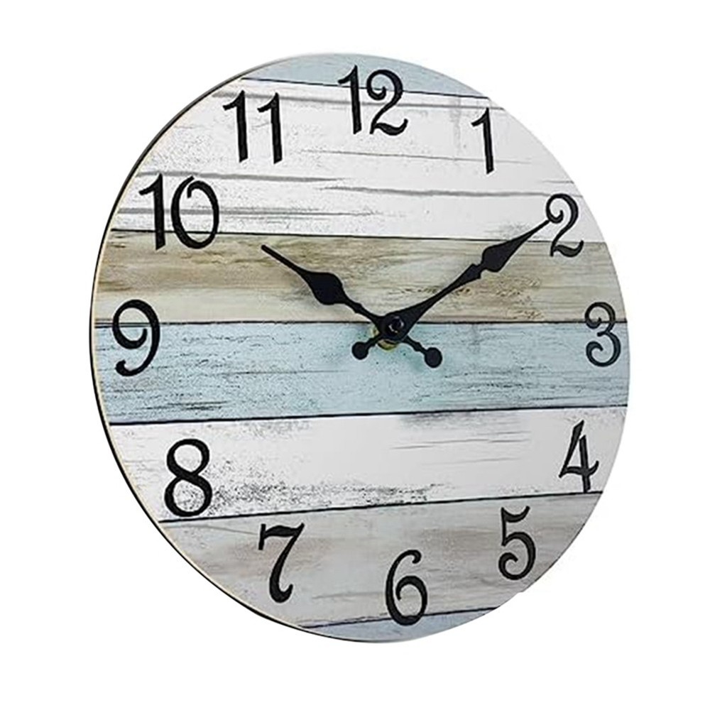 Wall Clock Bathroom Clock, Rustic Wall Clocks Battery Operated, Silent Non9455