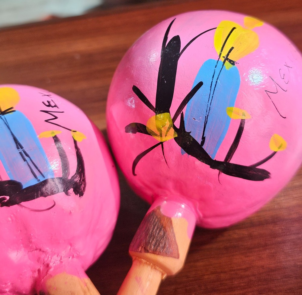 Hand Painted Maracas from Mexico- 2 sets