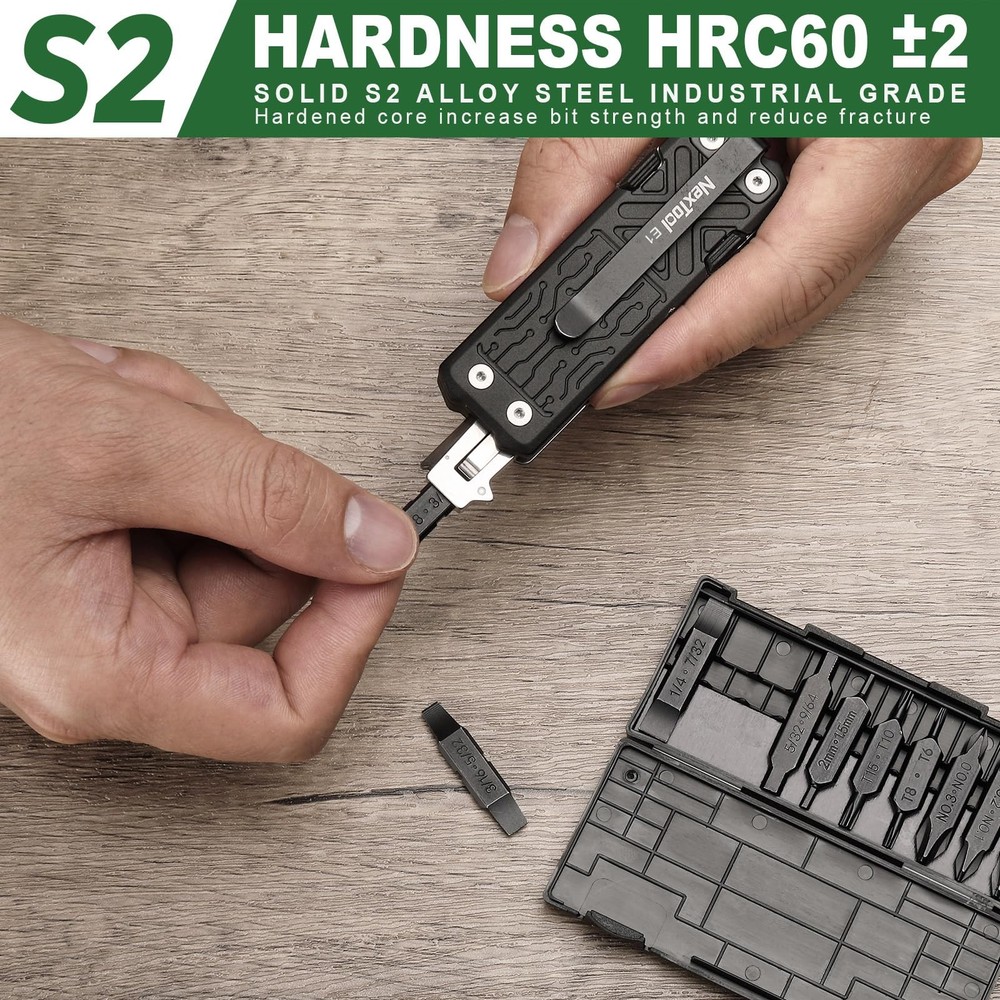 , Bit Kit, 10 Double-Ended Screwdriver Bit Set for Multi-Tools, Pocket Tool E...