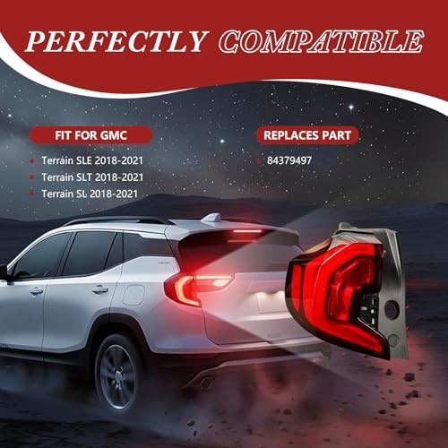 LED Left Rear Tail Light Assembly Without Blind Spot Compatible Left Tail Light