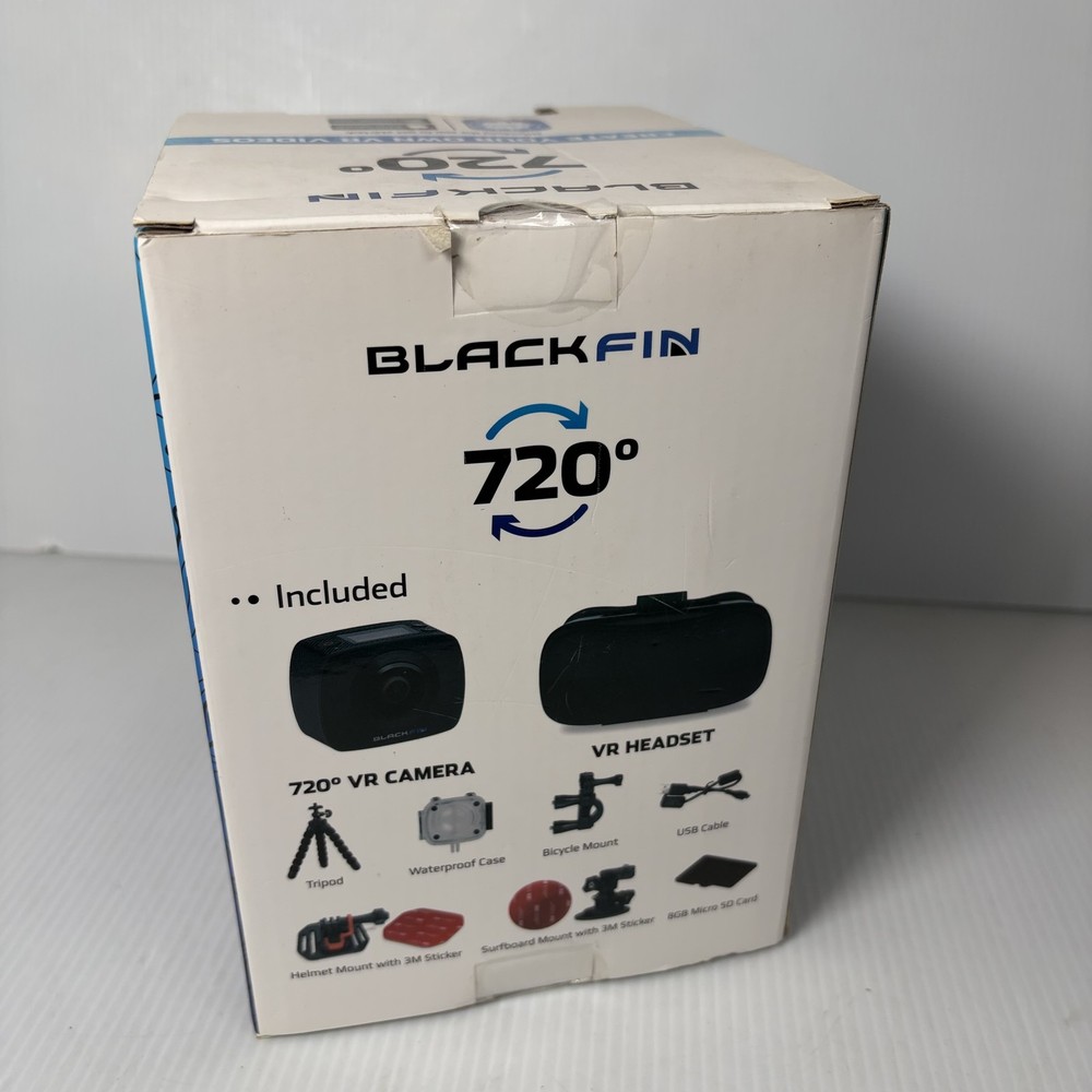 BLACKFIN 720° Full Panoramic VR Camera + Headset Kit 4MP CMOS x2 Micro USB