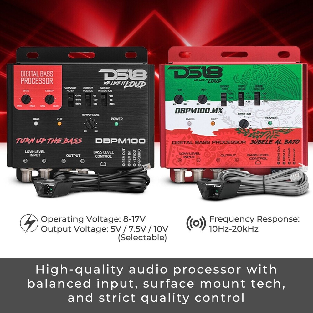 DS18 DBPM100.MX Digital Bass Processor 2 Channel Preamp Input Output Epicenter
