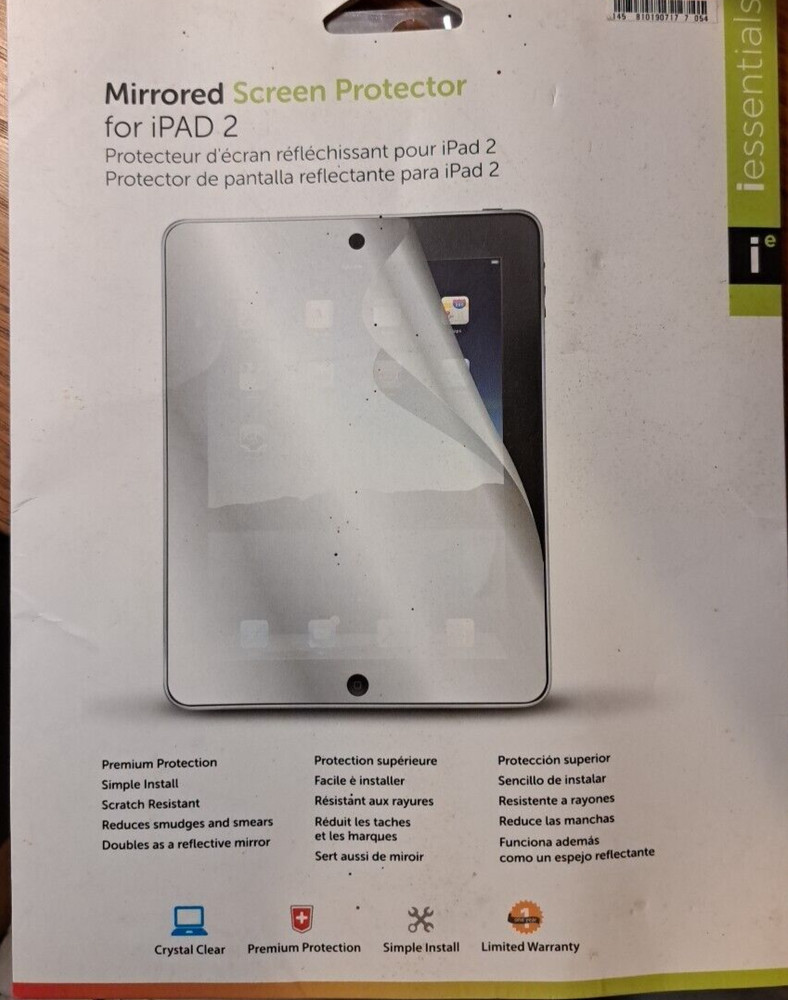 Protective Screen Shield iPAD 1 Cover, Mirrored Screen Proctector