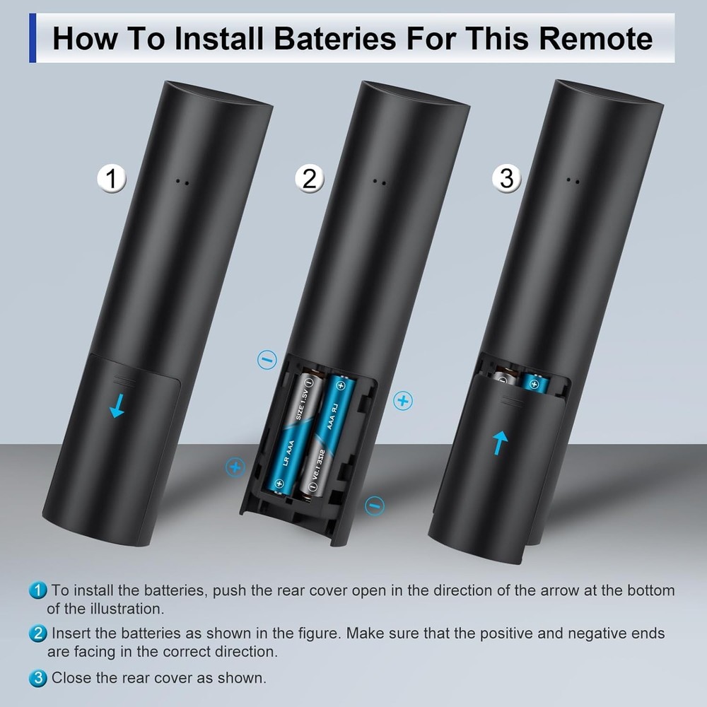 Replacement Remote Control for Hisense Smart TV Remote, black