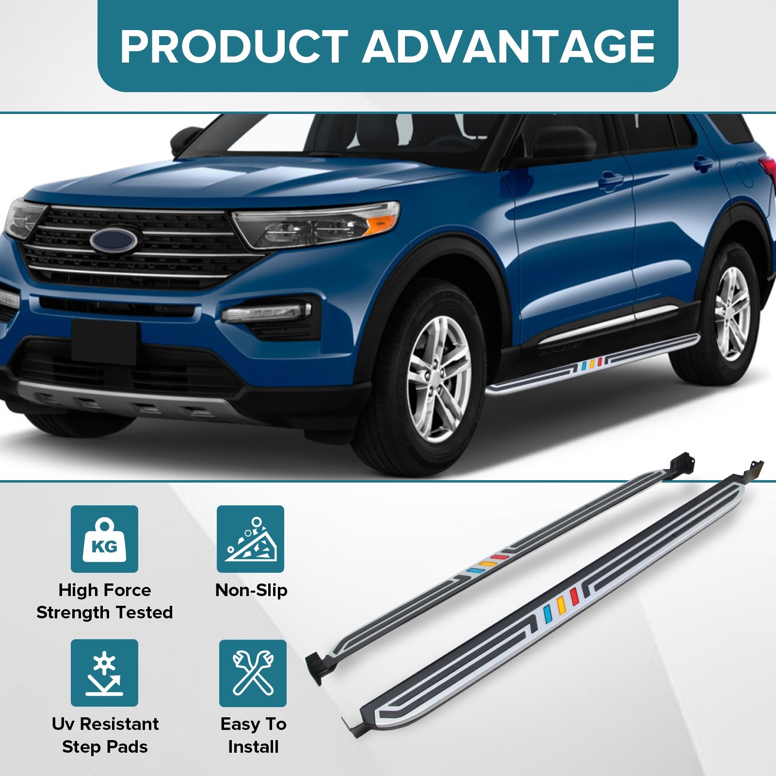 Running Boards Side Step Nerf Bars For 2018-2025 Chevy Equinox