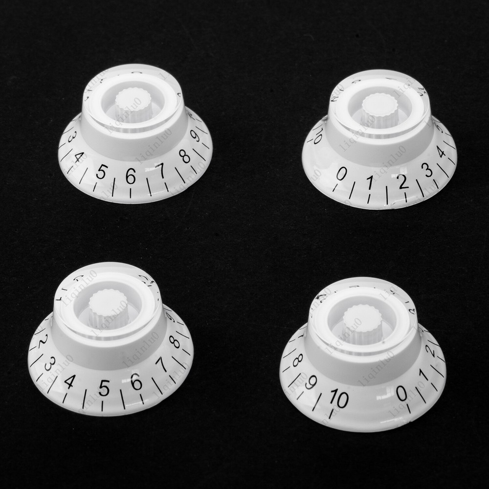 4 Pcs LP Guitar Bell Knobs 18 Fine Spline Top Hat Knobs Style for SG Les Paul