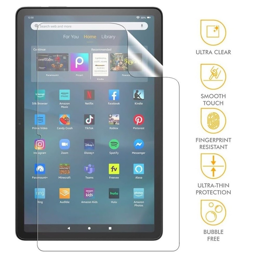 10/5X For Amazon Fire Max 11 HD 10 8 7 Clear Screen Protector Guard Shield Saver