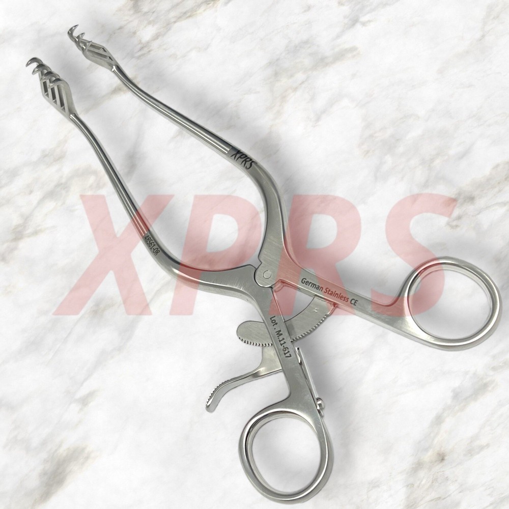 Weitlaner Retractor, 6.5”, Sharp 3 x 4 Prongs, Premium German Stainless