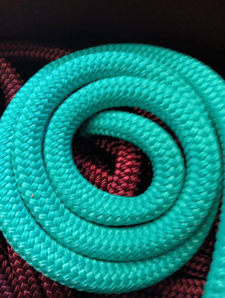 1/2 x 50 ft. Double Braid-Yacht Braid Polyester Rope. Turquoise