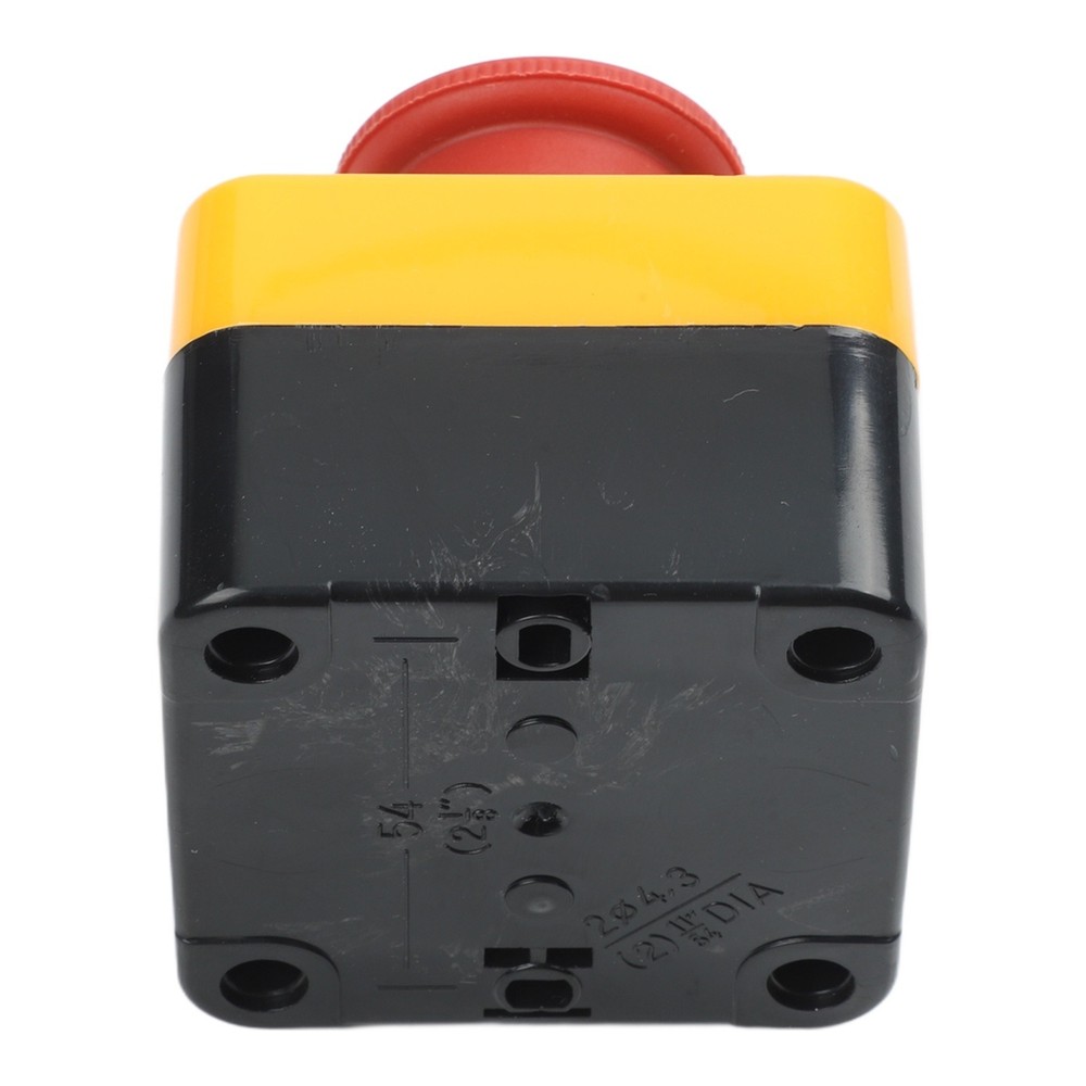 Waterproof 10A Latching E Stop Push Button Switch with 22mm Mount Hole