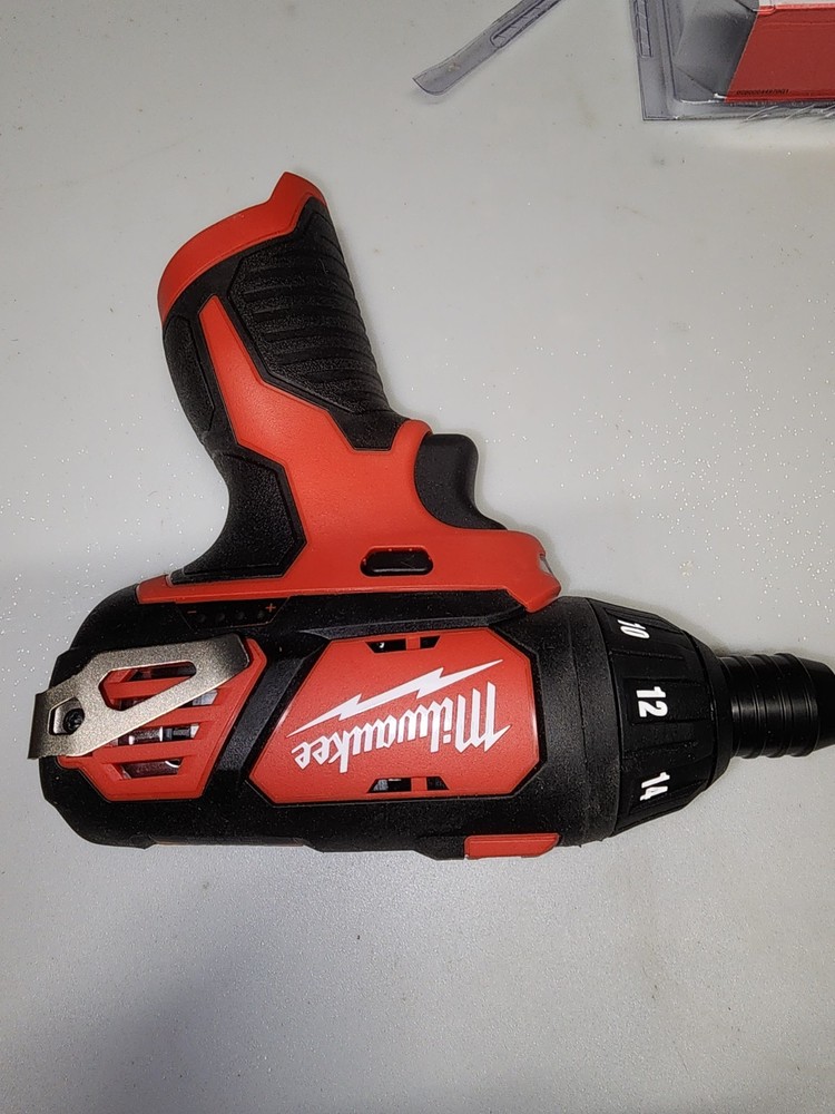 Milwaukee Cordless Compact Screwdriver Red Black Keyless Chuck Battery Powered