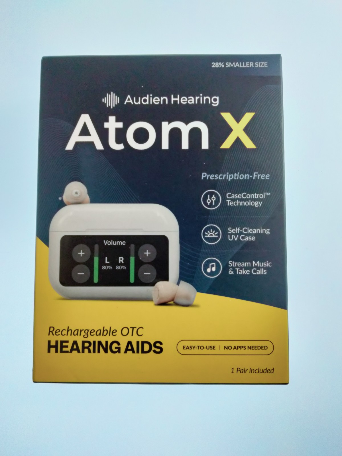 🔥 Audien ATOM X Wireless Rechargeable OTC Hearing Aid TOUCH SCREEN NEWEST MODEL