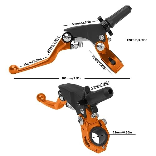 Universal Motorcycle Clutch Brake Handle CNC Compatible with Orange