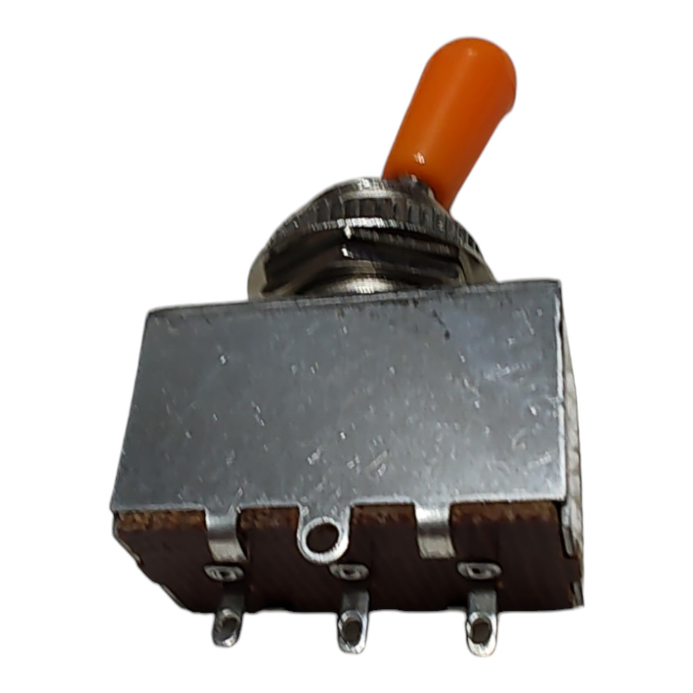 3-way Box Switch w/ 5 ft 4 Conductor Shielded Wire Chrome / Orange Tip