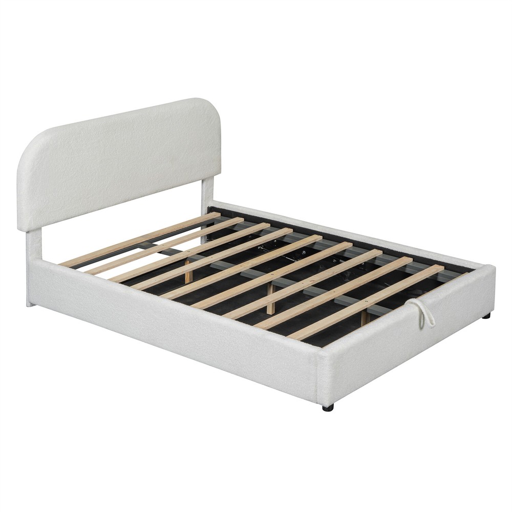 Full/Queen Size Upholstered Platform Bed w/ Hydraulic Storage System US