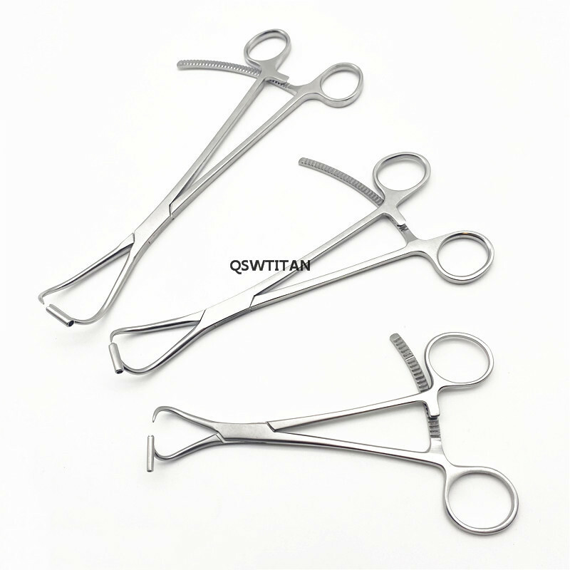 Orthopedic Pointed reduction forceps with guide hole bone reduction forceps