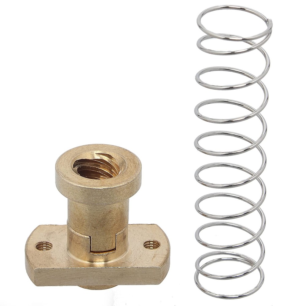 2 Pack Anti Backlash Spring Loaded Nut Elimination Gap Brass Medium, Gold