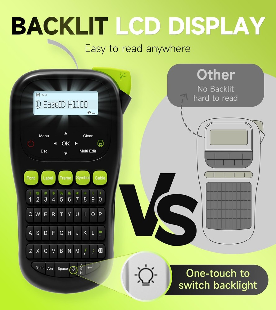 Label Maker Machine with-Tape, Cable Label Maker Waterproof-Labels, Handheld ...