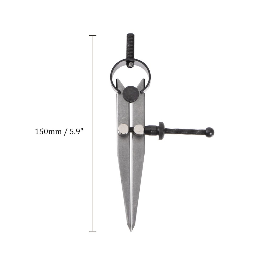 Spring Joint Caliper 4" Carbon Steel Spring Divider Caliper w Solid Nut Flat Leg